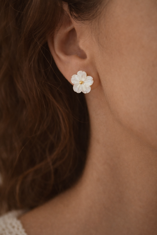 Boucles d’oreilles, fleurs, Acier inoxydable Waterproof
