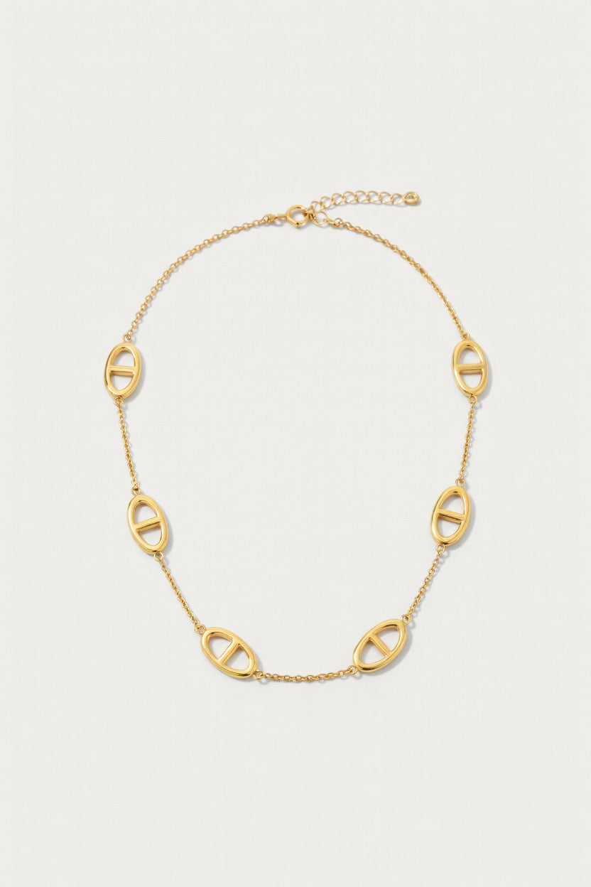 Collier élégance doré - Acier inoxydable Waterproof