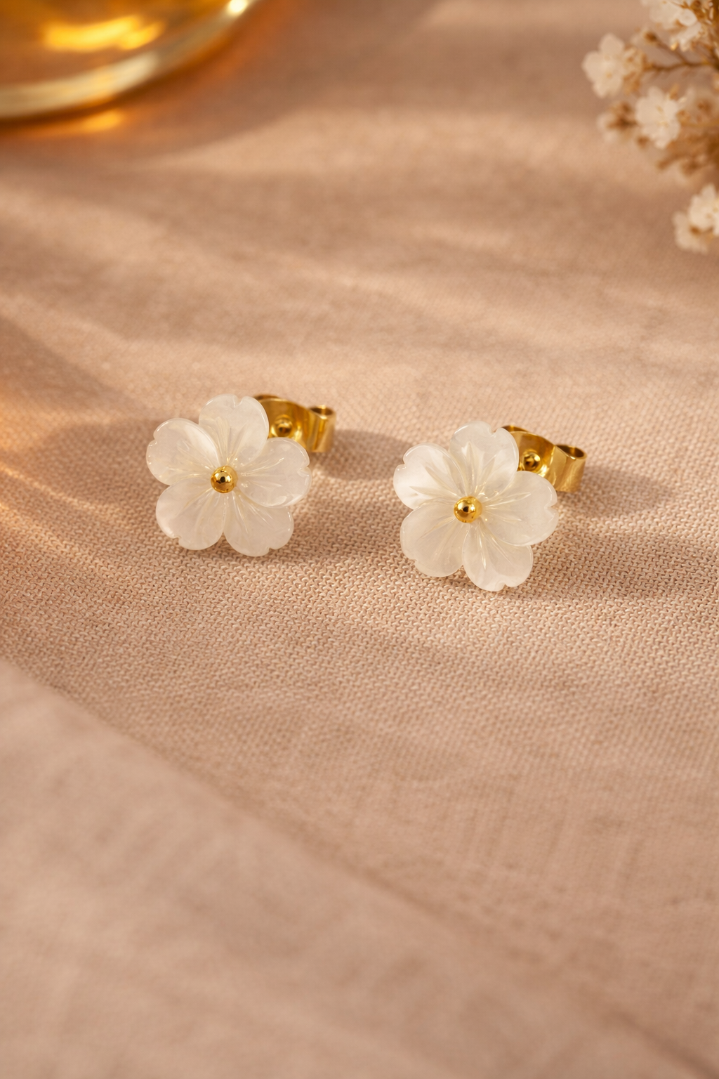 Boucles d’oreilles, fleurs, Acier inoxydable Waterproof